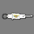 4mm Clip & Key Ring W/ Full Color U.S. Virgin Islands Flag Key Tag